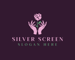 Florist Hand Rose Logo