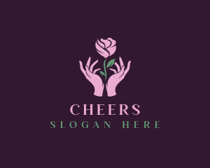 Florist Hand Rose Logo