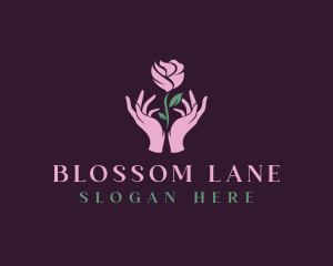Florist - Florist Hand Rose logo design