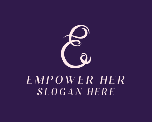 Feminine Salon Letter E logo design