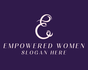 Feminine Salon Letter E logo design