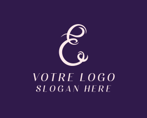 Swoosh - Feminine Salon Letter E logo design