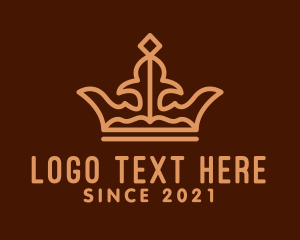 Lux - Brown Monarchy Crown logo design