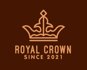 Brown Monarchy Crown  logo design