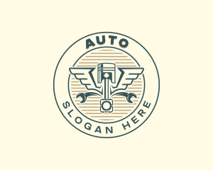 Piston Mechanic Automotive Logo