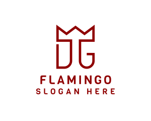 Letter Dg - Simple Monoline Crown Letter DG logo design