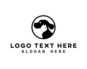 Shelter - Cat Dog Veterinary logo design