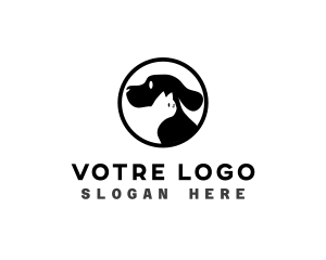 Cat Dog Veterinary Logo