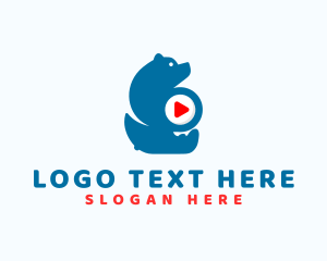 Creative Agency - Bear Media Player logo design