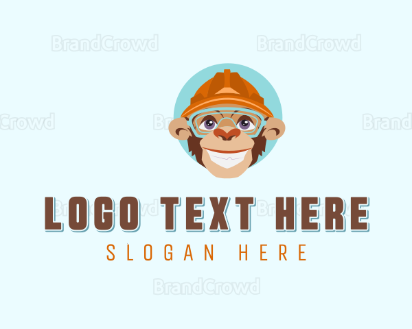 Construction Builder Monkey Logo