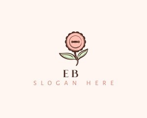 Couture - Sewing Button Flower logo design