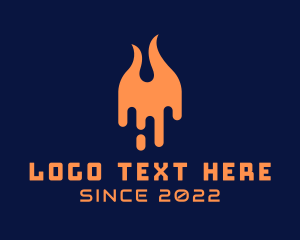 Ablaze - Digital Cyber Flame logo design
