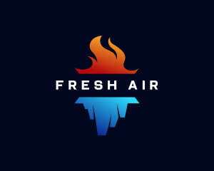 Fire Ice Conditioning Business logo design