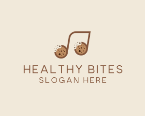 Cookie Bite Musical Note logo design