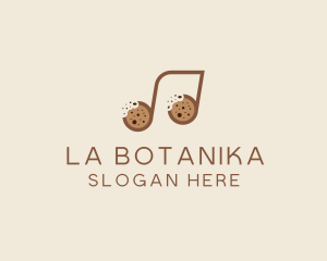 Bake - Cookie Bite Musical Note logo design