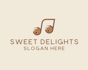 Cookie Bite Musical Note logo design