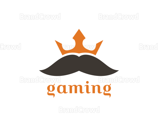 King Crown Mustache Logo