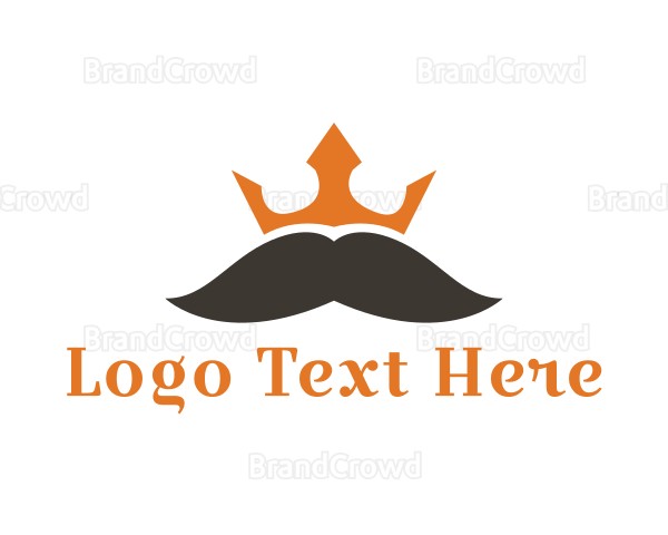 King Crown Mustache Logo