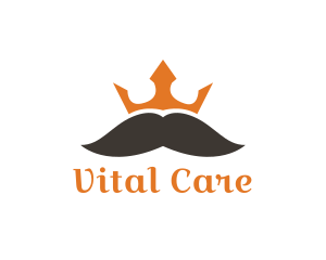 King - King Crown Mustache logo design