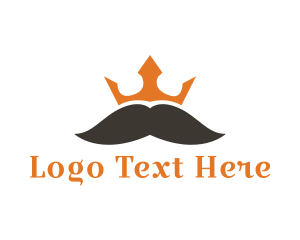 High Class - King Crown Mustache logo design