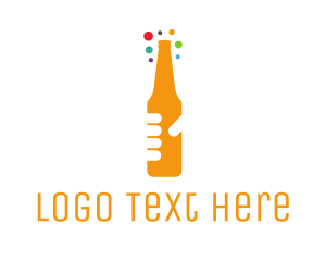 Night Club - Beer Bottle Bar logo design
