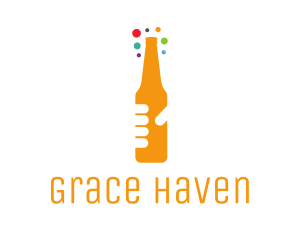Liquor Store - Beer Bottle Bar logo design