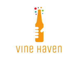 Beer Bottle Bar logo design