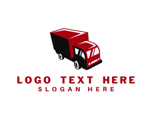 Distribution - Truck Transport Shipping logo design