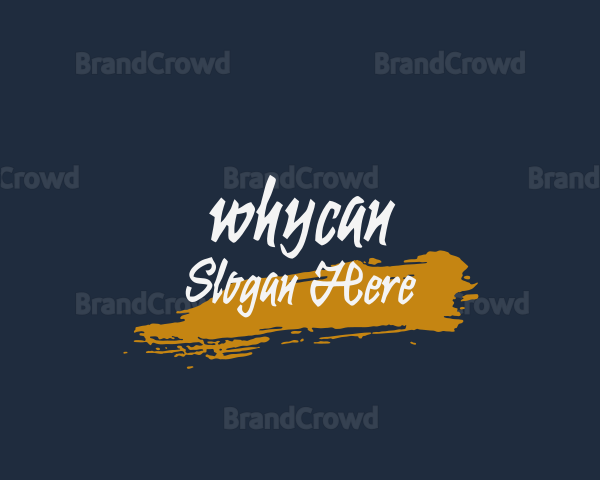 Brush Graffiti Mural Wordmark Logo