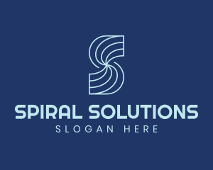 Whirlpool Wave Letter S logo design