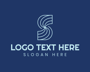 Loop - Whirlpool Wave Letter S logo design
