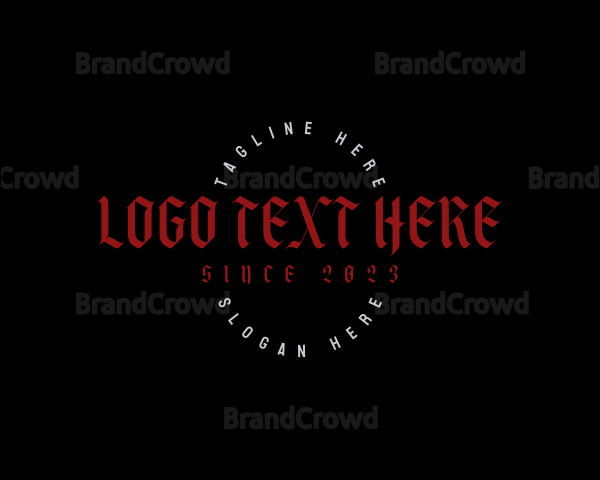 Gothic Tattoo Business Logo