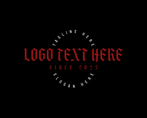Grunge - Gothic Tattoo Business logo design