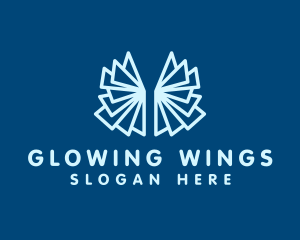 Geometric Wings Aviation logo design