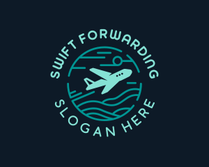 Airplane Flight Forwarding logo design