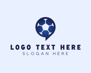 Blue - Soccer Chat App logo design