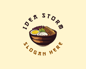 Korean Asian Food logo design