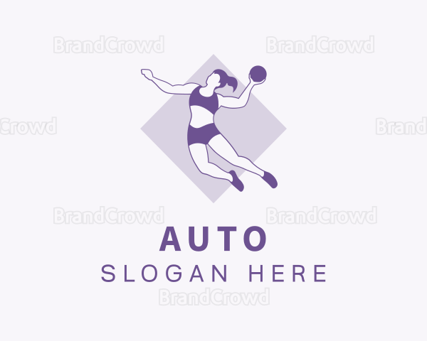 Violet Basketball Dunk Logo