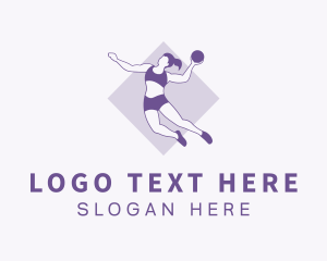 Athlete - Violet Basketball Dunk logo design