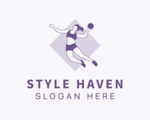 Violet Basketball Dunk Logo