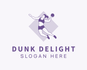 Dunk - Violet Basketball Dunk logo design