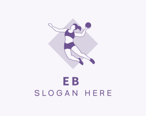 Ball - Violet Basketball Dunk logo design