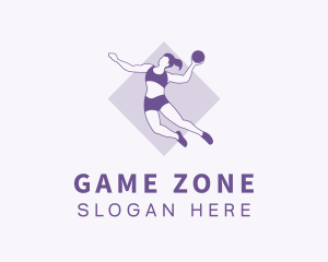 Player - Violet Basketball Dunk logo design