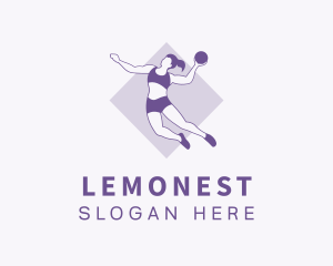 League - Violet Basketball Dunk logo design