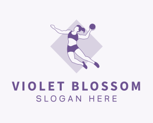 Violet Basketball Dunk logo design