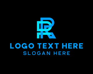 Gradient - Modern Business Minimalist Letter R logo design