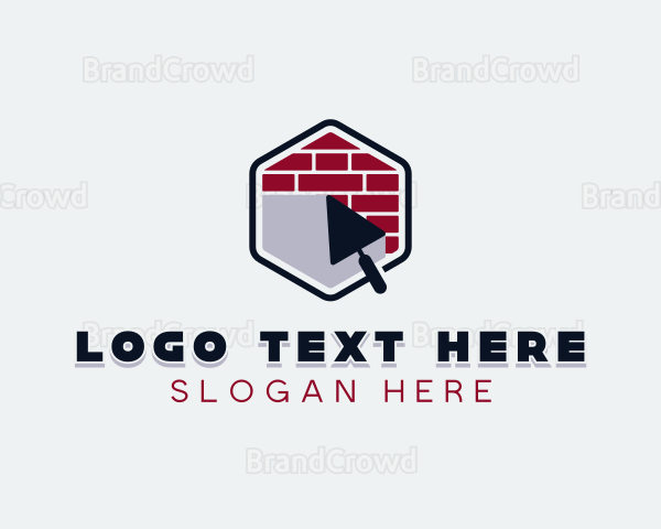 Masonry Trowel Construction Logo