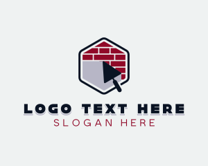 Brick - Masonry Trowel Construction logo design