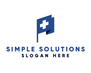 Cross Medical Flag logo design