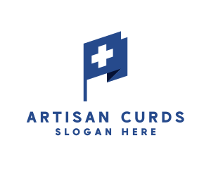 Cross Medical Flag logo design